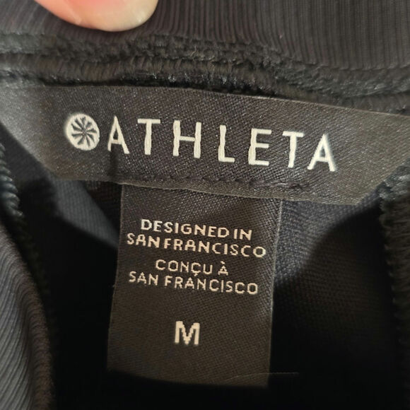 Women's Athleta Black Athletic Jogger Pants Elastic Waist | Size Medium - Picture 8 of 8